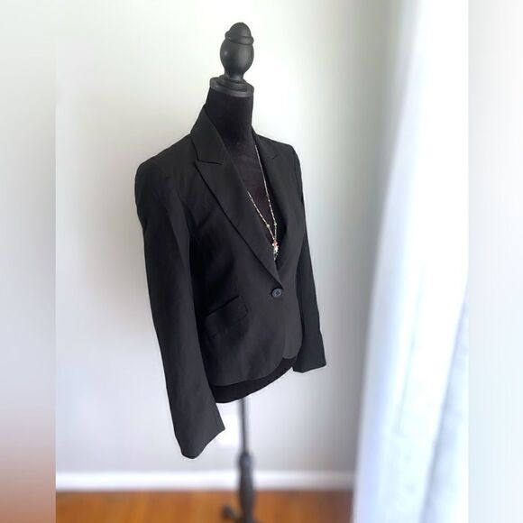 Theory Black Wool Blazer Size 2 - Picture 2 of 14